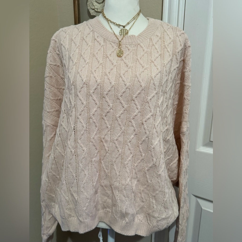 Sage The Label Over Size Sweater Size Small May have been a sample Blush NEW